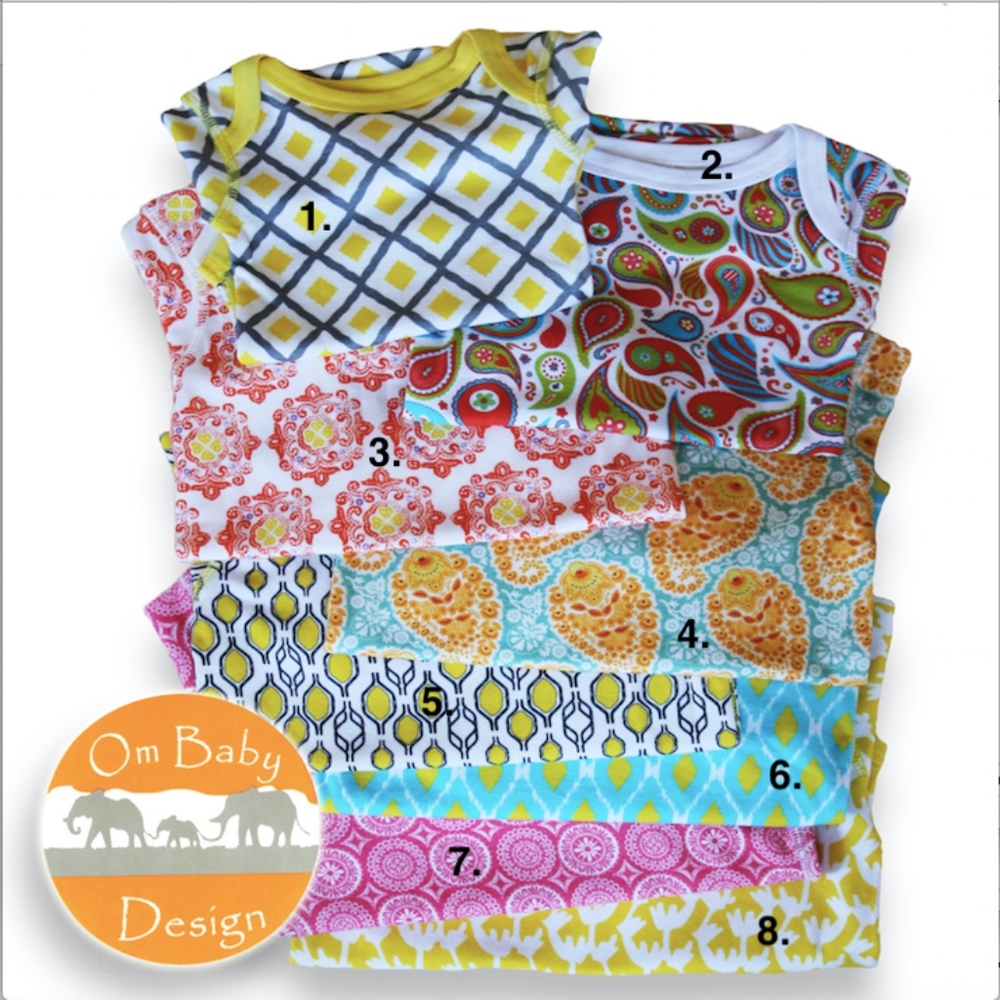 Organic 2 Pack Baby Onesie ~ Pick your prints
